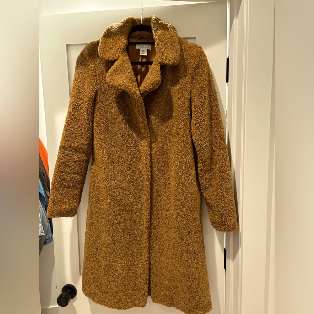 37 inch Rachel Zoe Camel color teddy coat size xs